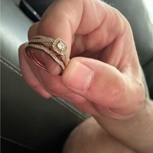 Bridal set rose gold